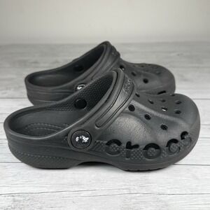 Crocs Size 10 Unisex Kids Clog - Black